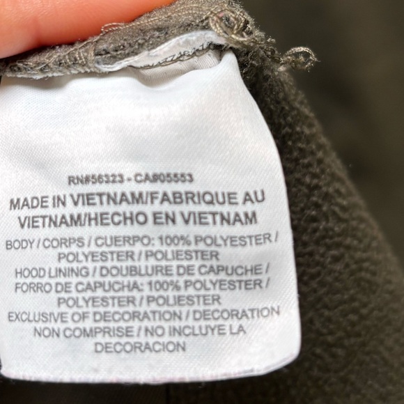 Nike Olive Hoodie with Patterned Sleeves - Picture 7 of 7